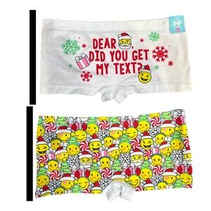 Oh-So Soft Seamless Shortie Panty Dear Santa, Did You Get My Text Girls Sz 8-10